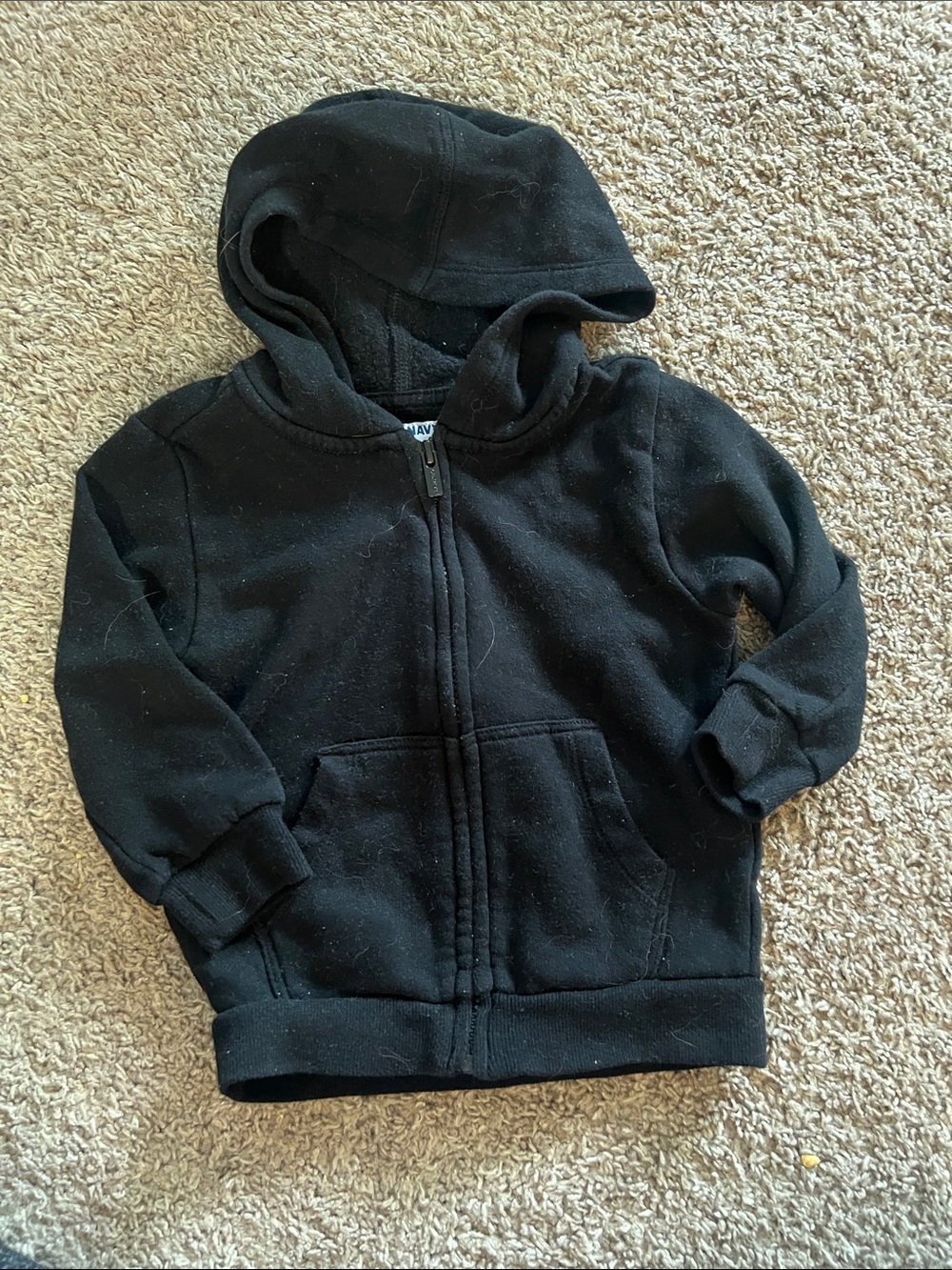 Old Navy Black Kids Zip-Up Hooded Sweatshirt